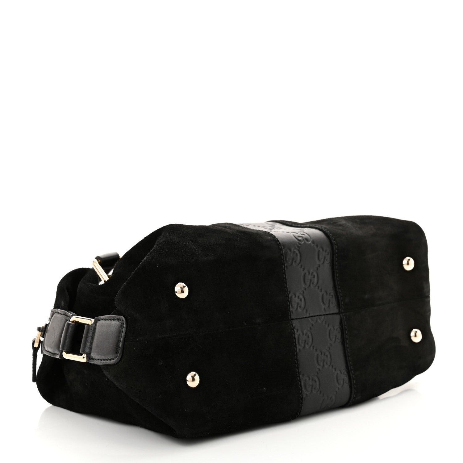 Gucci Suede Guccissima Small Boston Black 3 of 10