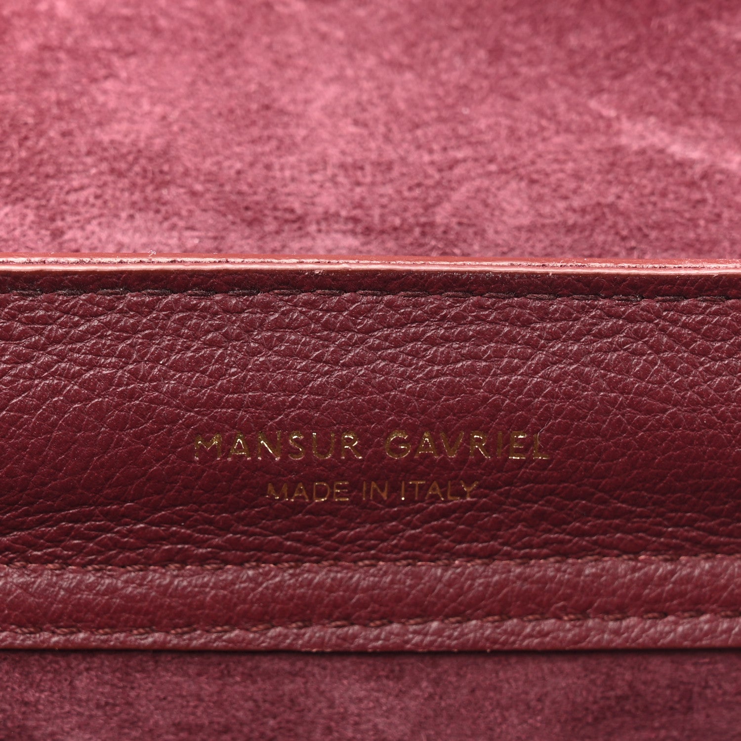 Mansur Gavriel Calfskin Mini Soft Lady Bag Claret 6 of 9