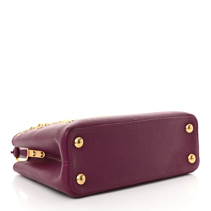 Louis Vuitton Taurillon Studded Sol Capucines BB Magenta 4 of 12