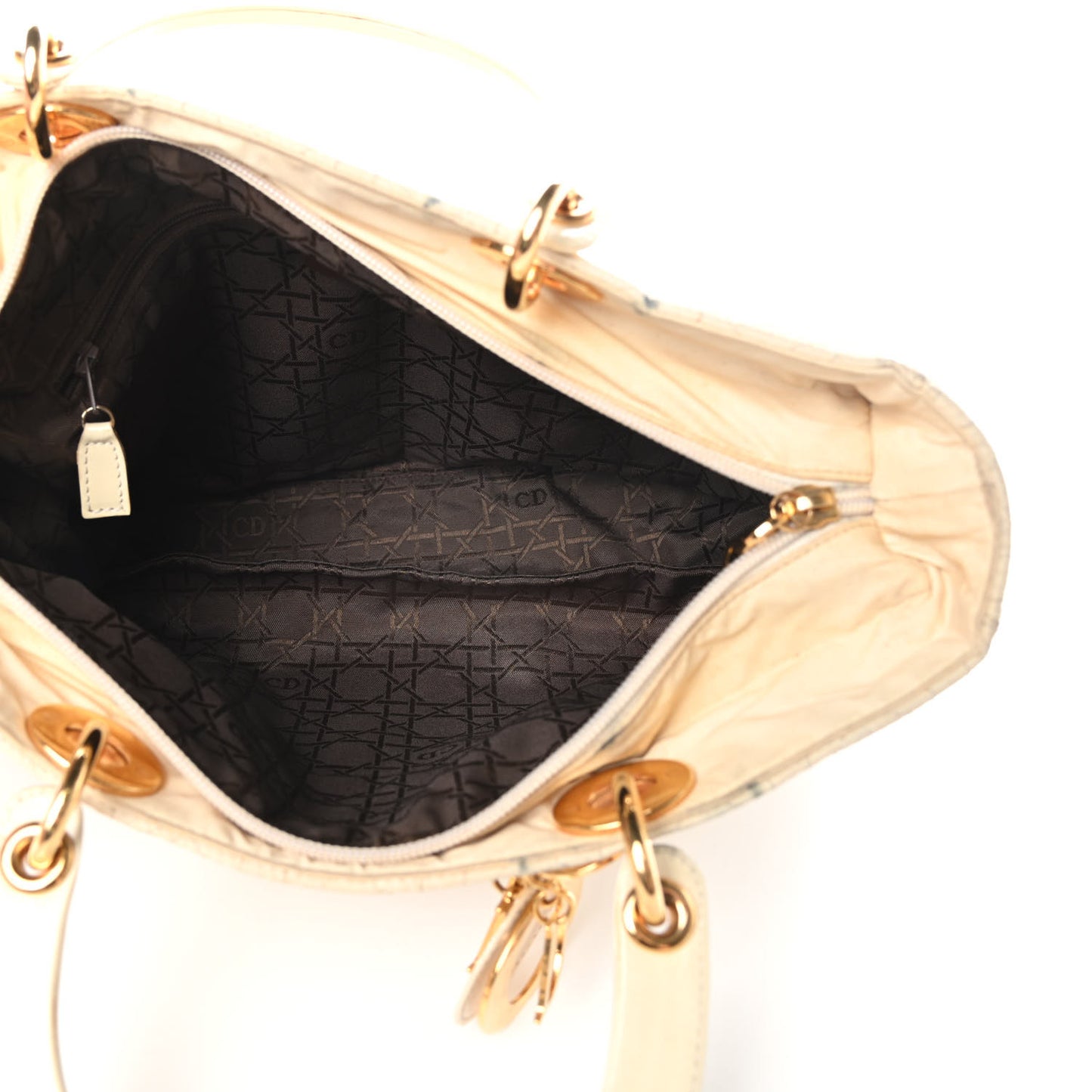 Nylon Cannage Large Lady Dior White