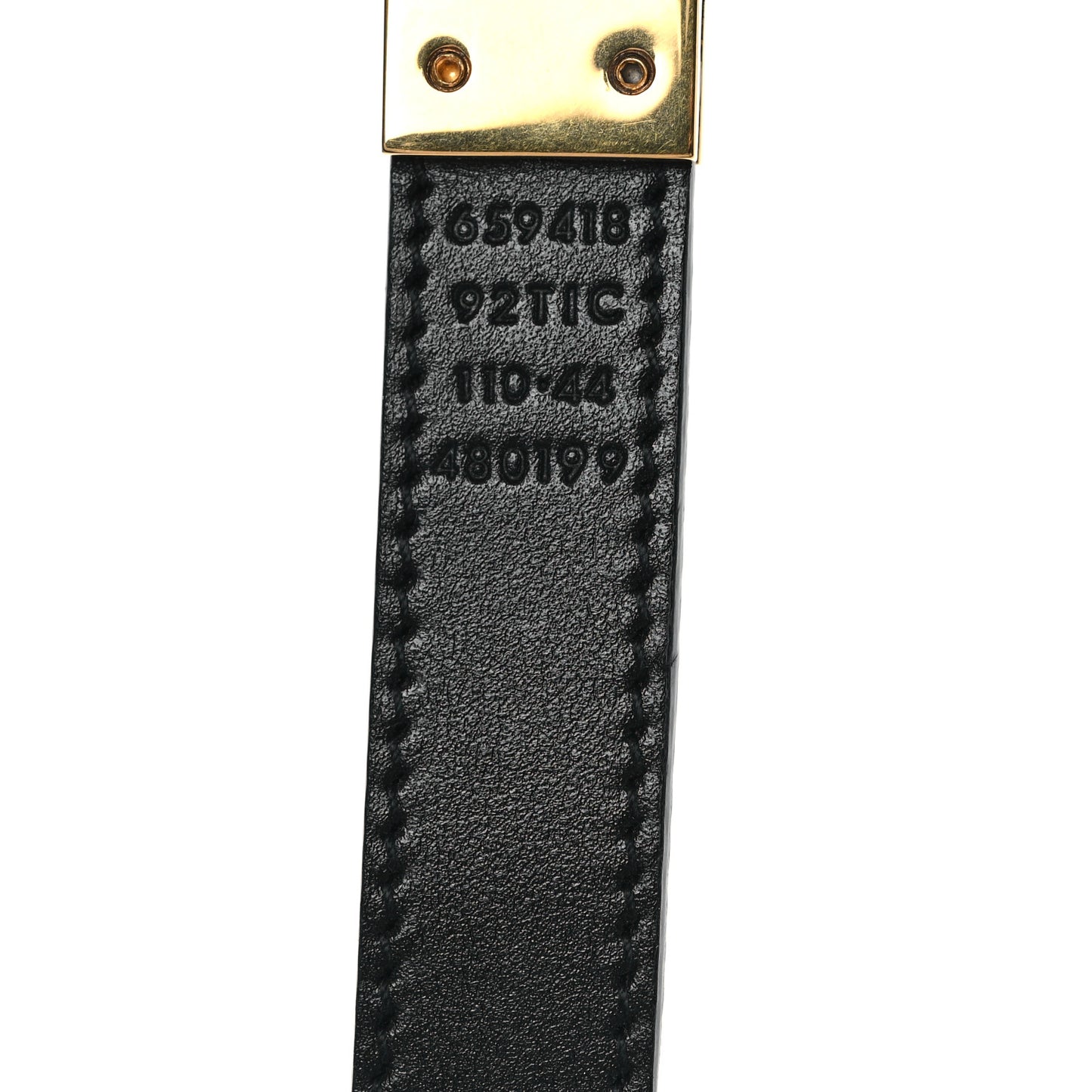 GG Supreme Monogram Plutone Calfskin Double G Reversible 20mm Belt 110 44 Beige Ebony Black