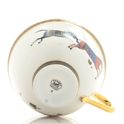 Hermes Porcelain Cheval d'Orient Tea Cup and Saucer Set of 2 8 of 11