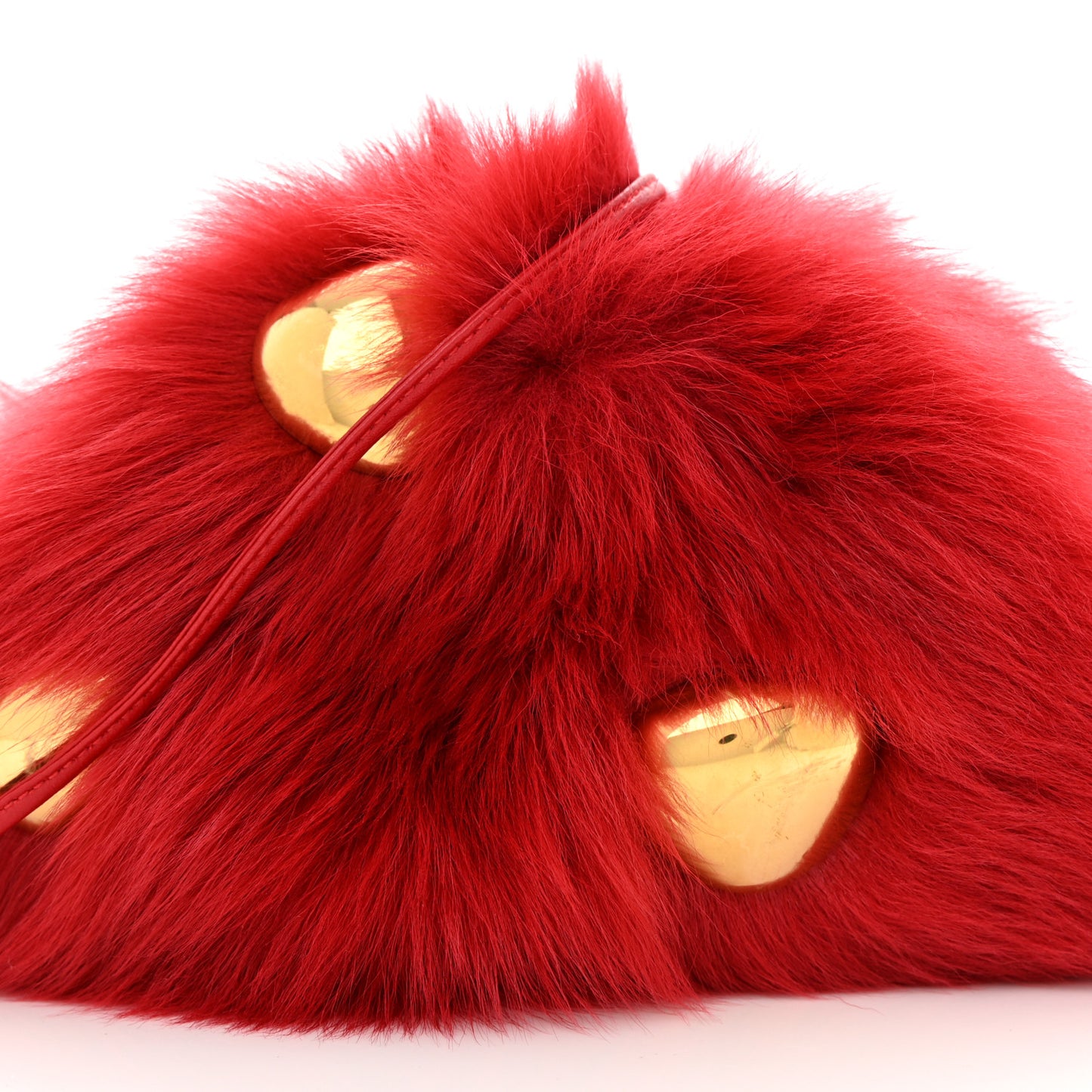 Shearling Lambskin Embellished The Mini Pouch Apple Candy