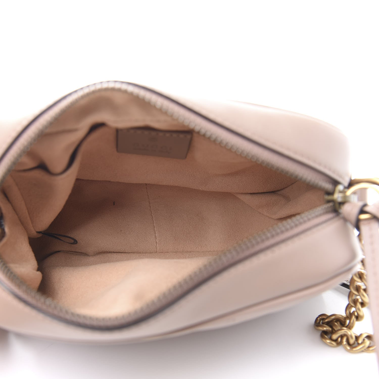 Gucci Calfskin Matelasse Mini GG Marmont Chain Shoulder Bag Porcelain Rose 5 of 11