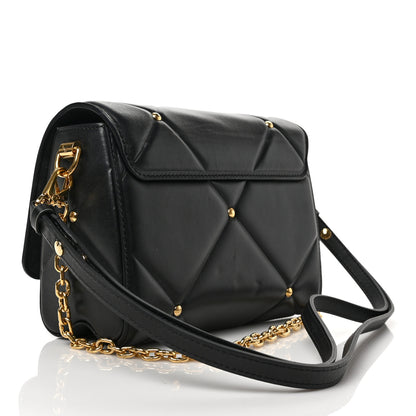 Louis Vuitton Lambskin Quilted Twist MM Black 3 of 8