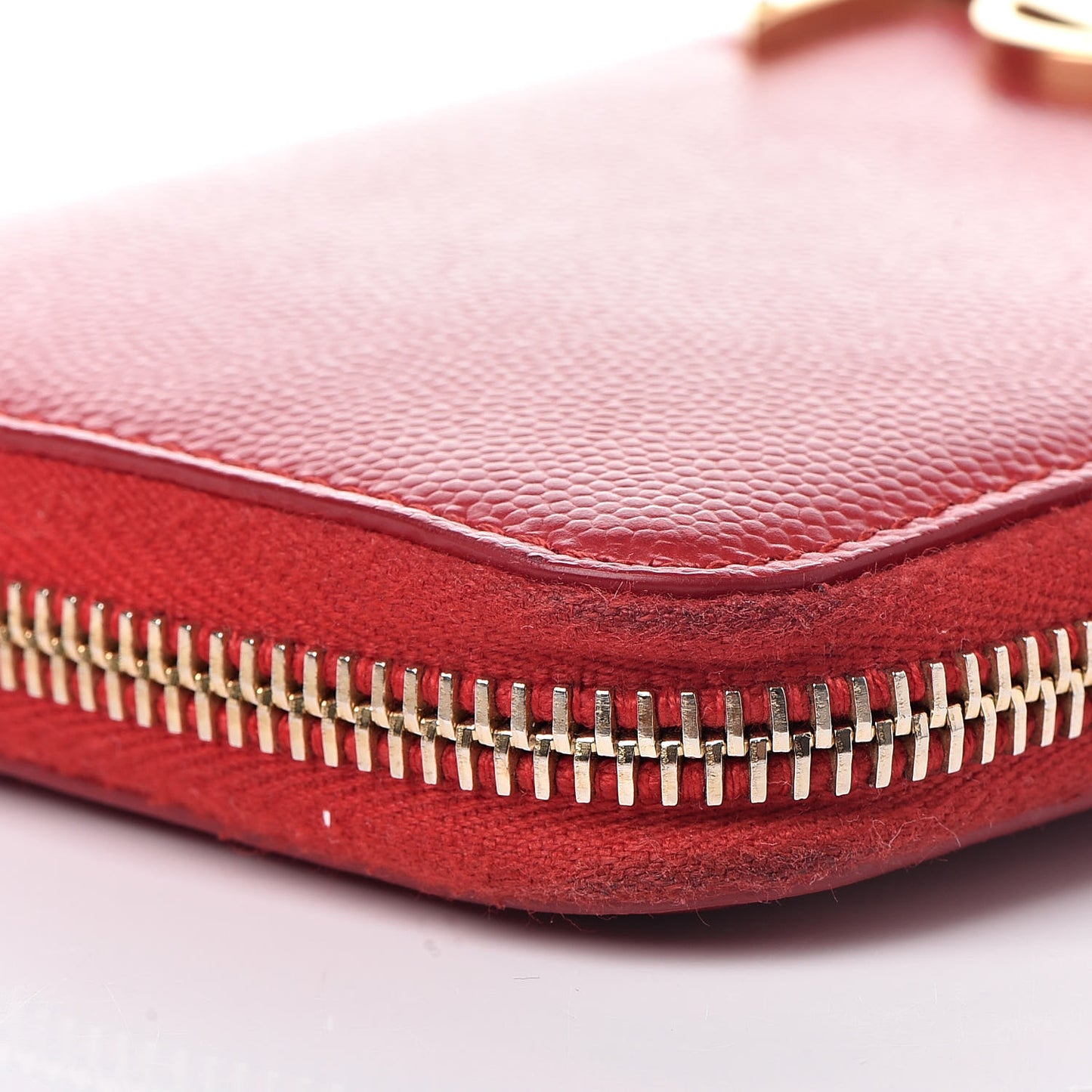 Grain De Poudre Monogram Zip Around Wallet New Red