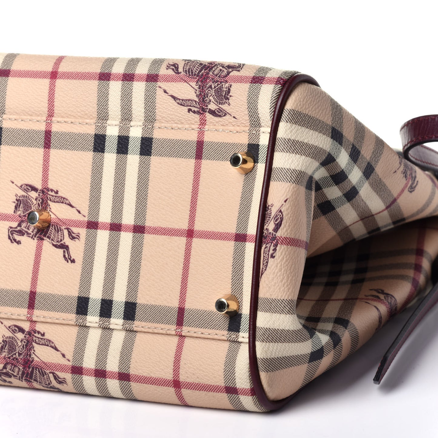 Haymarket Check Small Canterbury Tote Burgundy