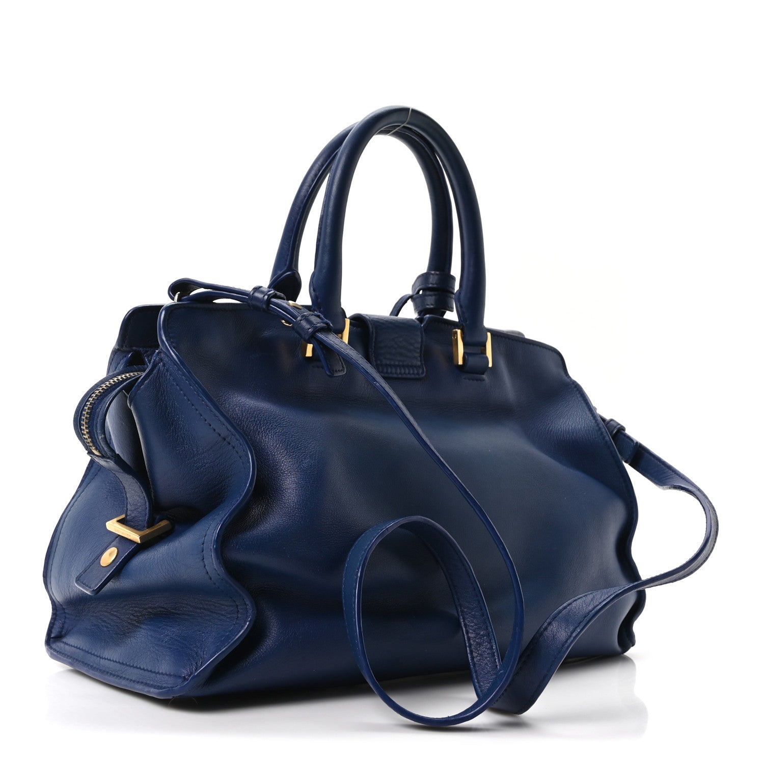 Saint Laurent Calfskin Small Classic Y Cabas Royal Blue 3 of 10