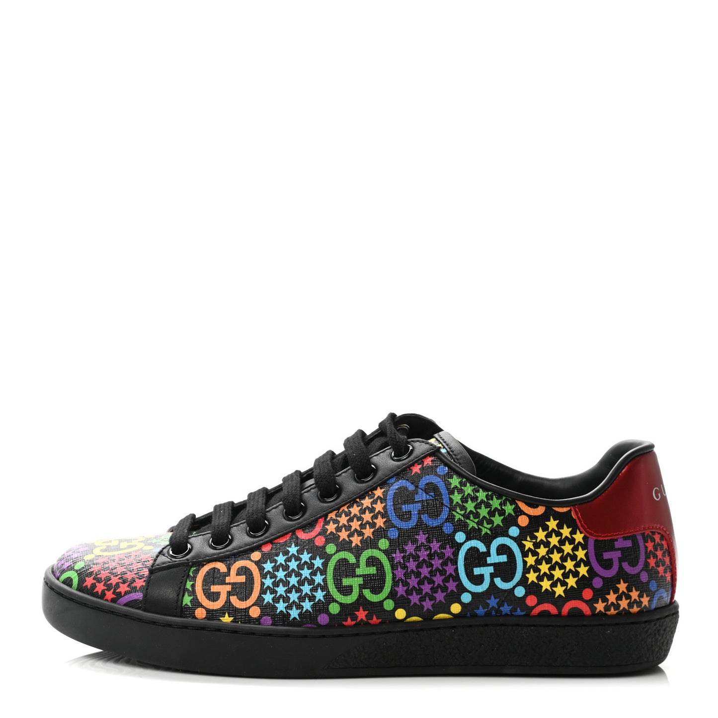 GG Supreme Monogram Psychedelic Womens Ace Sneakers 35.5 Black Multicolor