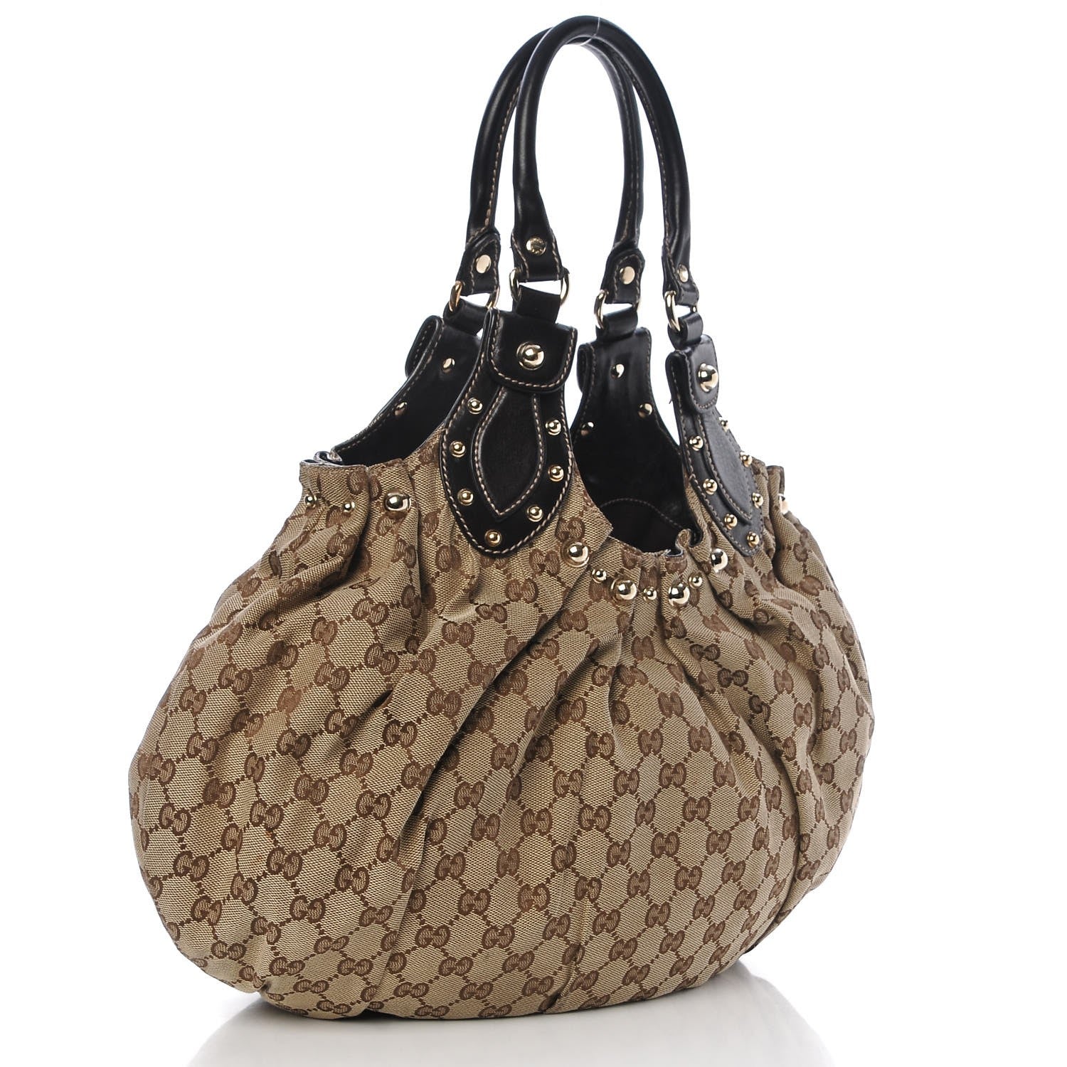 Gucci Monogram Studded Medium Pelham Tote Dark Brown 3 of 7