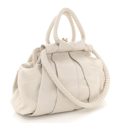 Christian Louboutin Calfskin Loubette Shoulder Bag White 3 of 13