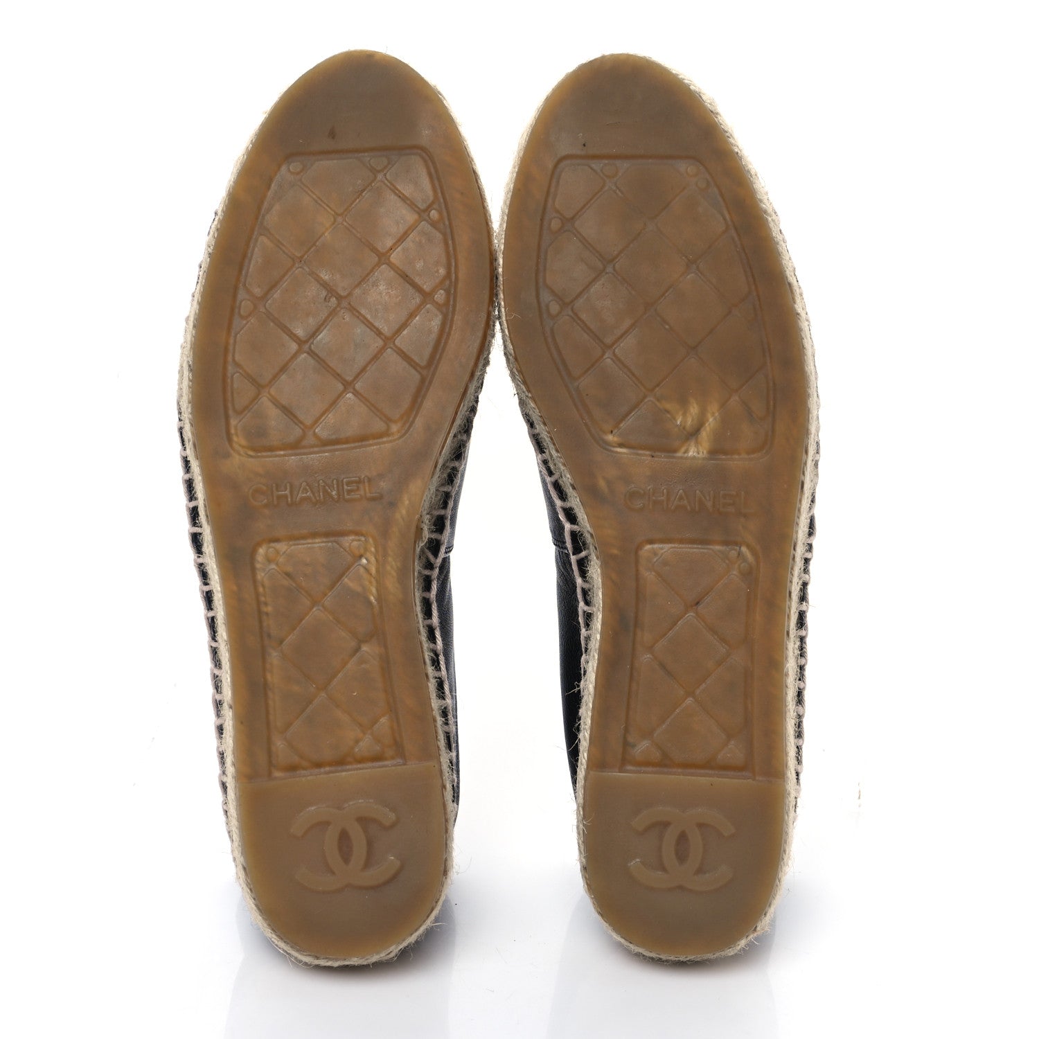 Chanel Lambskin CC Espadrilles 37 Black 5 of 9