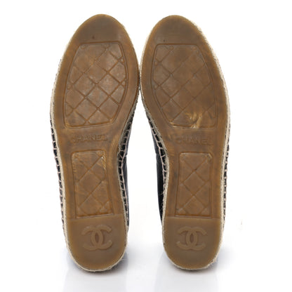 Chanel Lambskin CC Espadrilles 37 Black 5 of 9