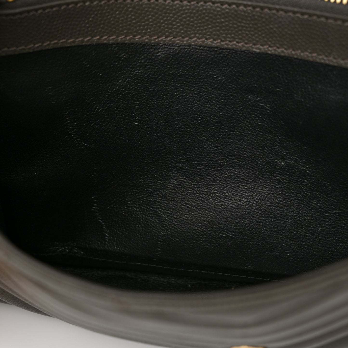 Grain De Poudre Matelasse Chevron Monogram Chain Wallet Pebble