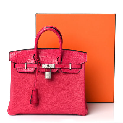 Hermes Togo Matte Alligator Birkin Touch 25 Framboise 11 of 11