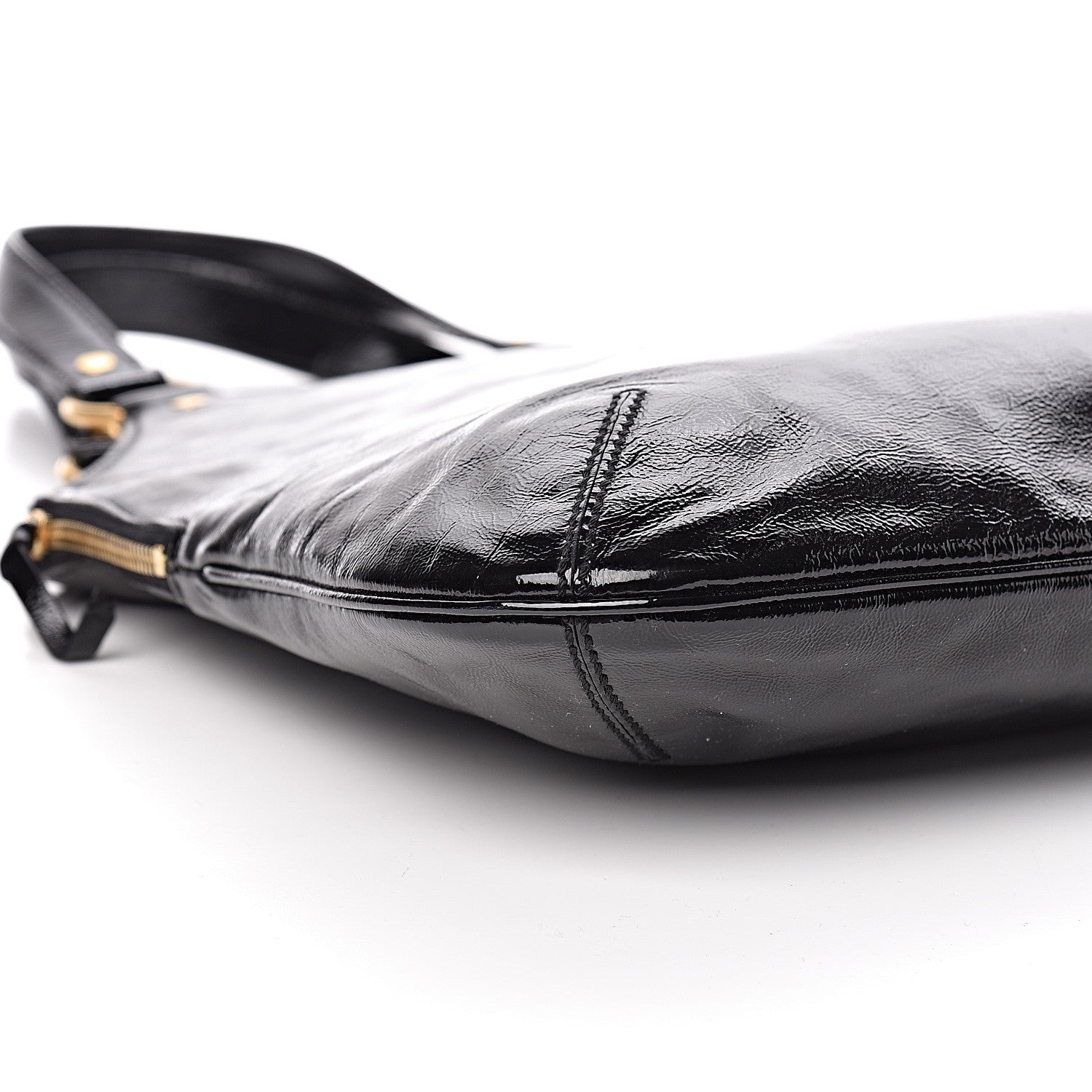 Saint Laurent Patent Tribute Tote Black 5 of 10