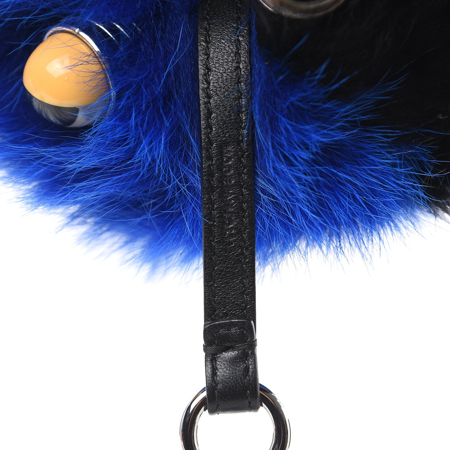 Mink Fur Spring Eyes Monster Bag Bug Charm Black Blue