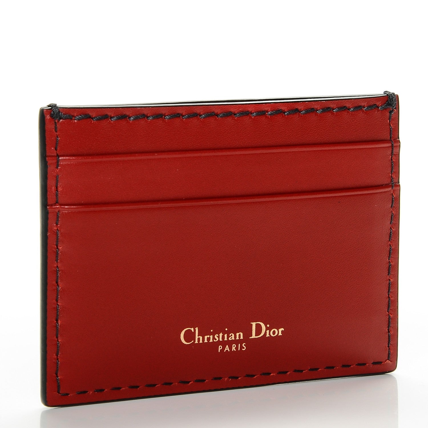 Christian Dior Calfskin D-Fence Card Holder Red 3 of 7