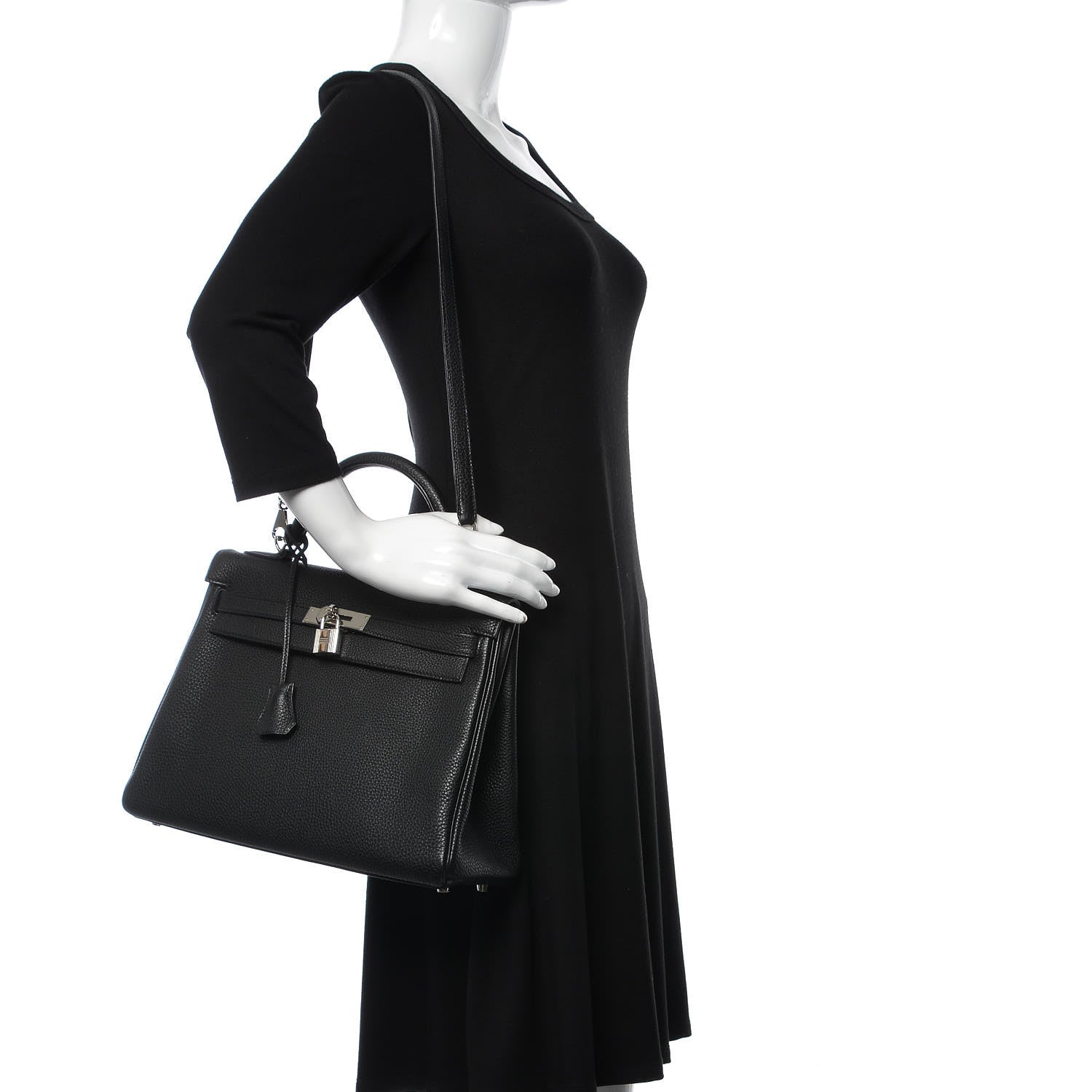 Hermes Togo Kelly Retourne 32 Black 2 of 36