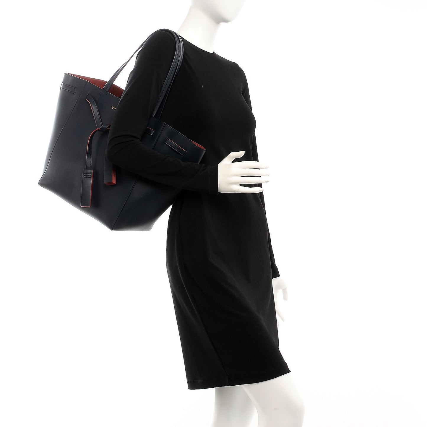 Soft Calfskin Medium Belt Cabas Phantom Navy Blue