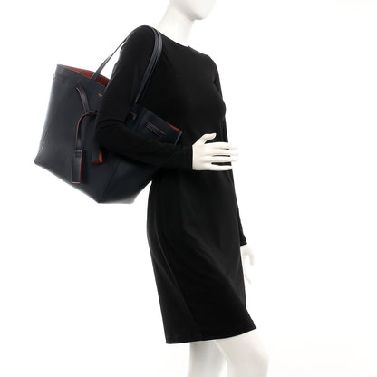 Celine Soft Calfskin Medium Belt Cabas Phantom Navy Blue 2 of 8