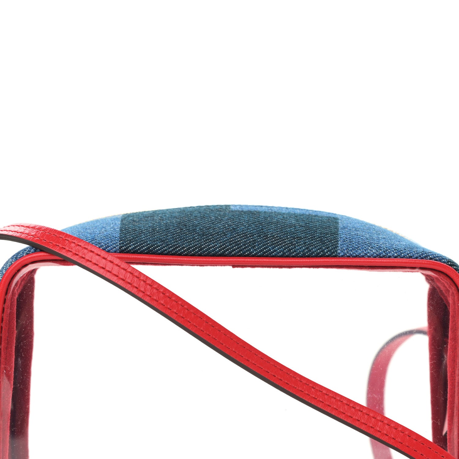 Louis Vuitton Denim Damier Monogram Patchwork PVC Beach Pouch Blue Rouge 7 of 9