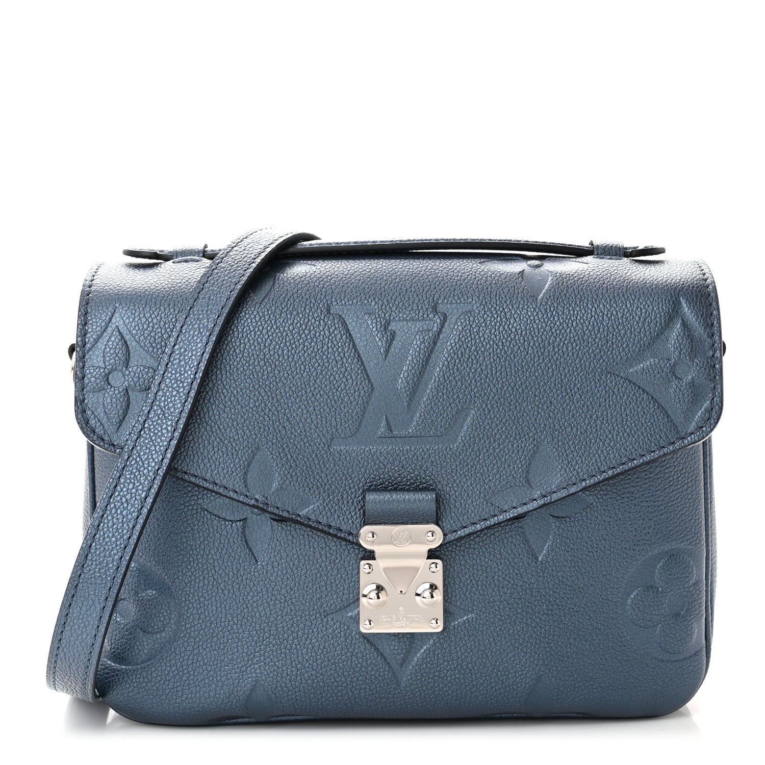 Louis Vuitton Metallic Empreinte Monogram Giant Pochette Metis Navy Nacre 1 of 11