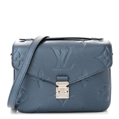 Louis Vuitton Metallic Empreinte Monogram Giant Pochette Metis Navy Nacre 1 of 11