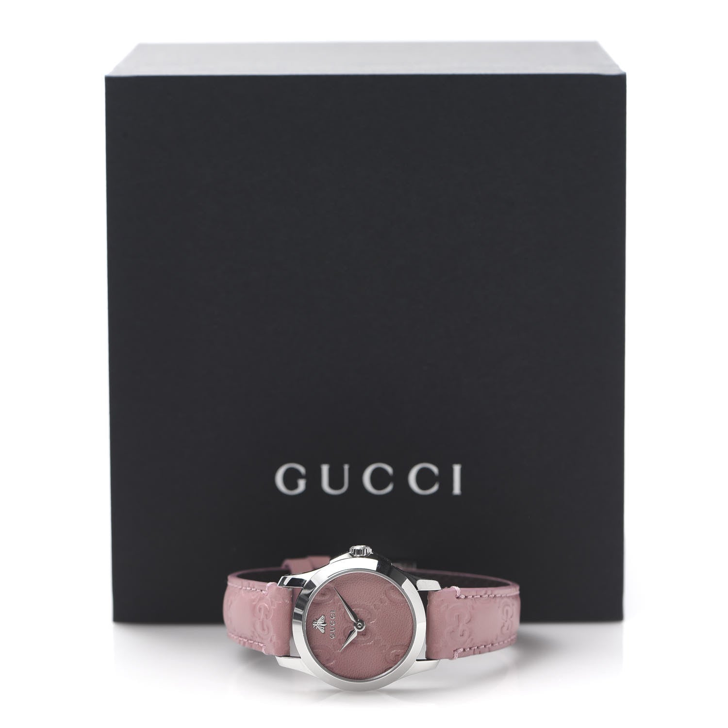 Gucci Stainless Steel Calfskin 27mm G-Timeless Quartz Watch Pink 8 of 8
