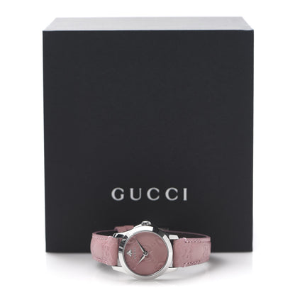 Gucci Stainless Steel Calfskin 27mm G-Timeless Quartz Watch Pink 8 of 8
