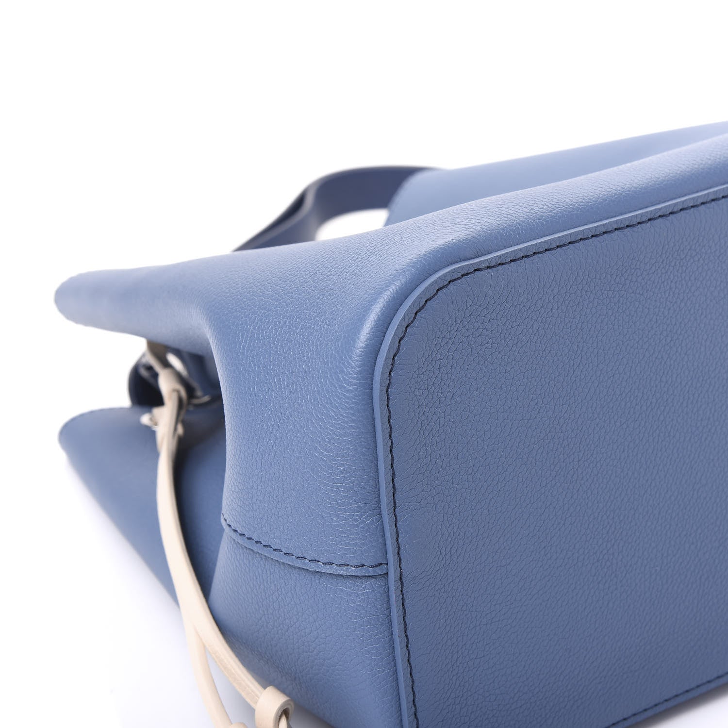 Louis Vuitton Calfskin Lockme Bucket Blue Jean 5 of 10
