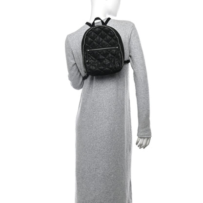 Stella McCartney Shaggy Deer Quilted Mini Falabella Backpack Black 3 of 9