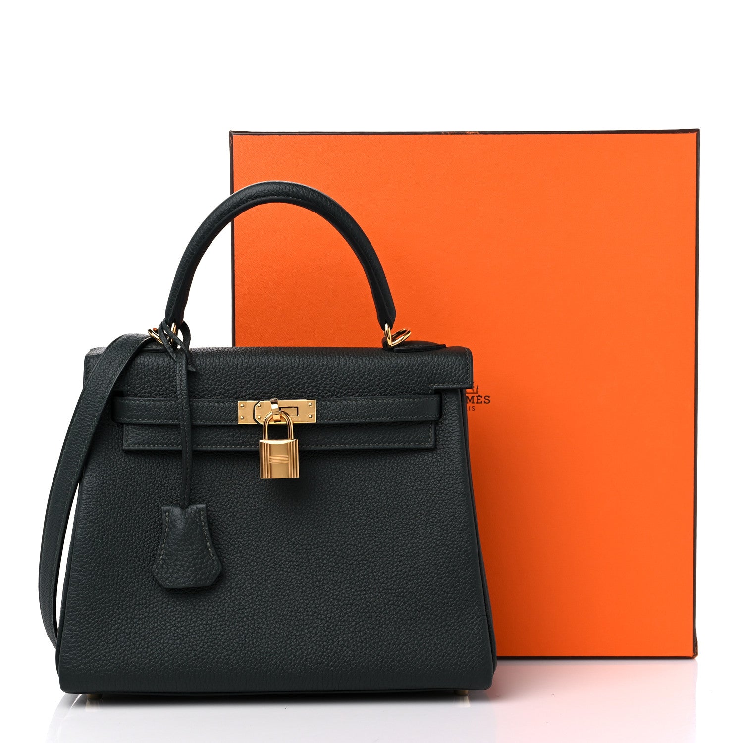 Hermes Togo Kelly Retourne 25 Vert Fonce 11 of 11