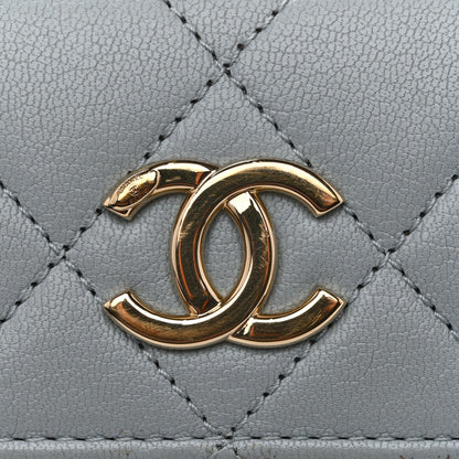 Chanel Goatskin Quilted Waist Bag Green Blue Pink 16 of 18