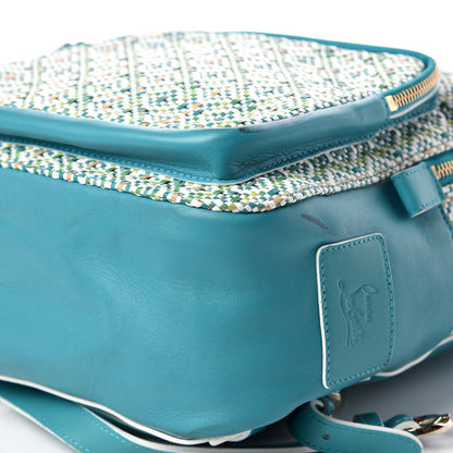Christian Louboutin Calfskin Woven Valou Backpack Blue 7 of 12