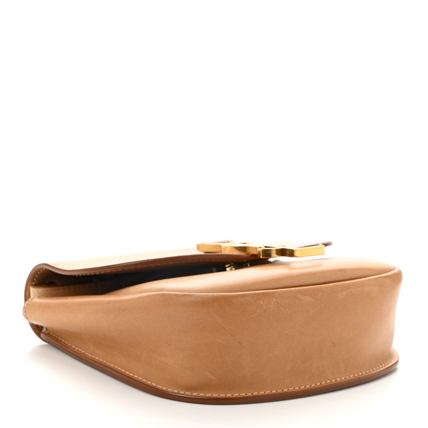 Saint Laurent Smooth Vintage Calfskin Small Kaia Satchel Brown Gold 4 of 13