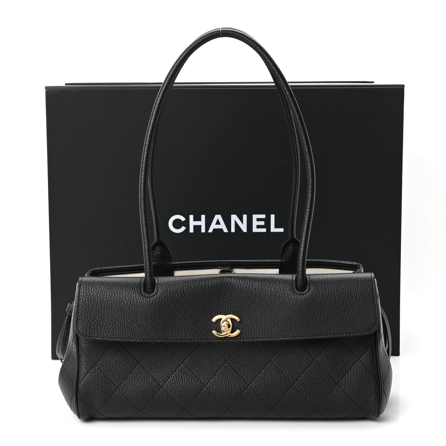 Chanel Grained Calfskin Stitched Urban Essentials Small Shopping Bag Black 11 of 11