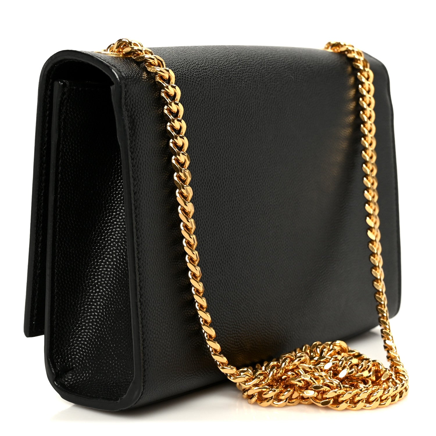 Saint Laurent Grain De Poudre Small Monogram Kate Satchel Black 3 of 14