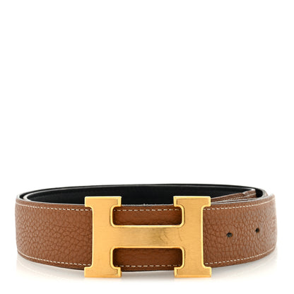 Hermes Swift Togo 32mm H Belt 85 34 Black Gold 1 of 5