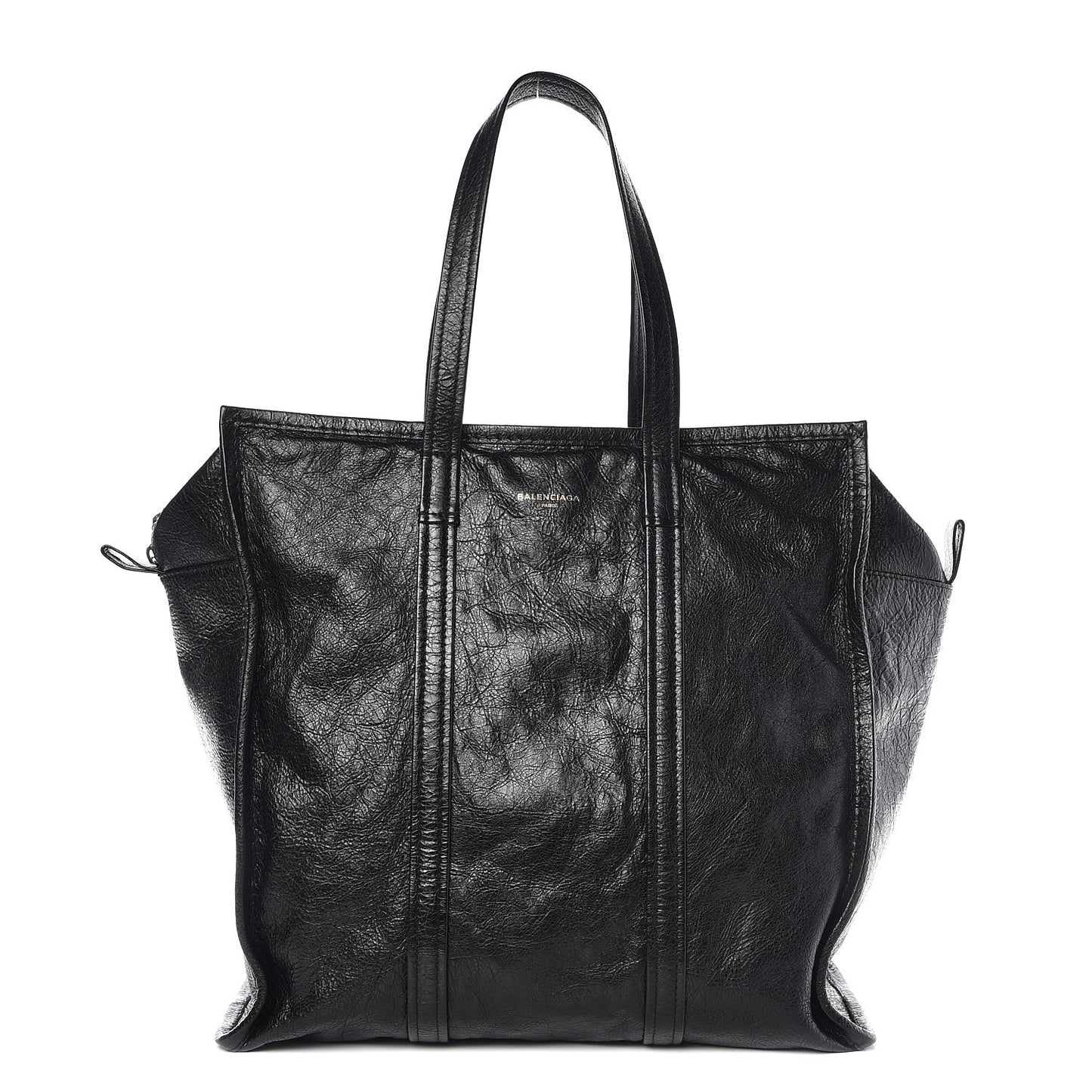 Agneau Medium Bazar Shopper Tote Black