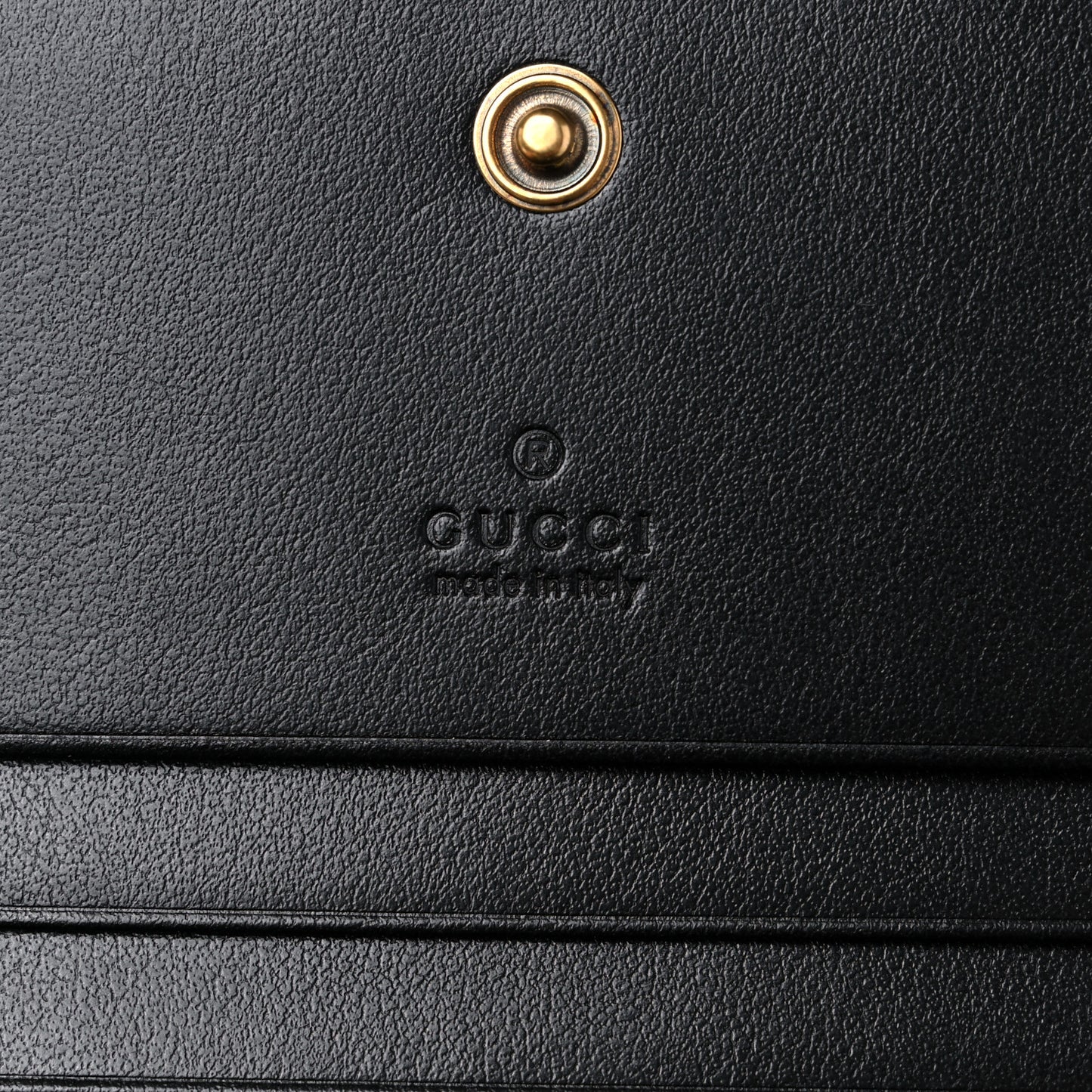 Calfskin Matelasse GG Marmont Card Case Wallet Black