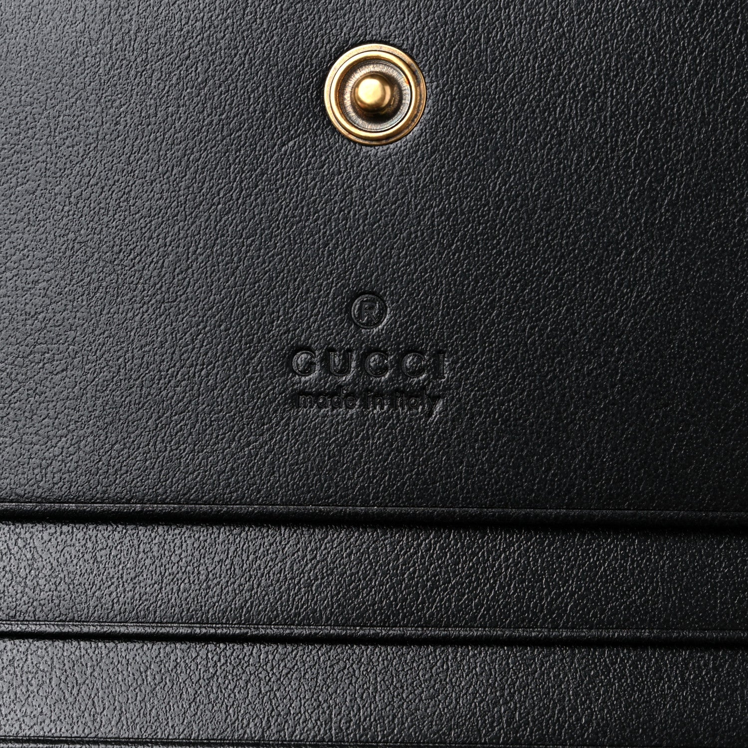 Gucci Calfskin Matelasse GG Marmont Card Case Wallet Black 6 of 10