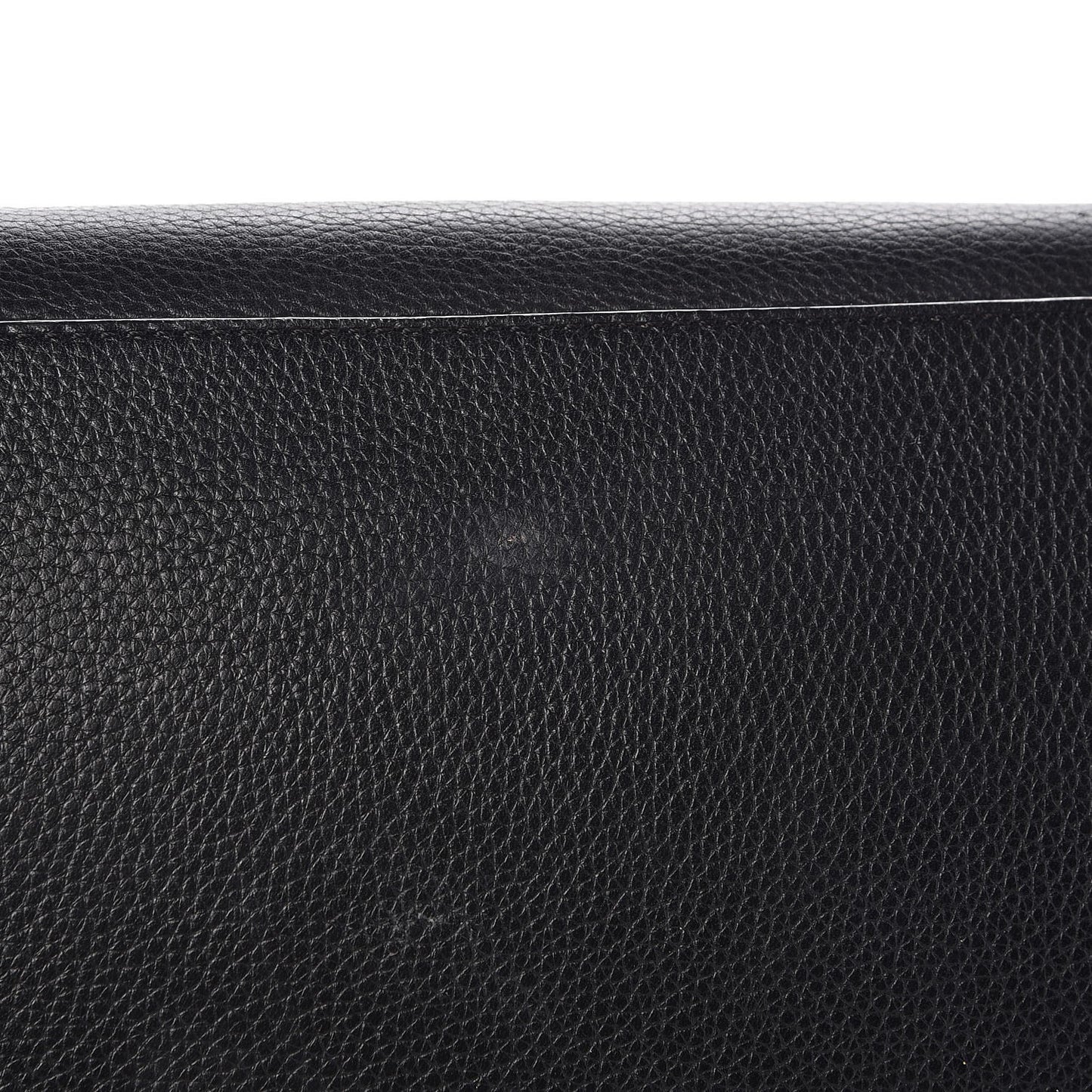 Drummed Calfskin Suede Medium Trapeze Black