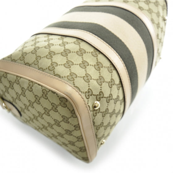 Gucci Monogram Vintage Web Medium Boston Pink 6 of 11