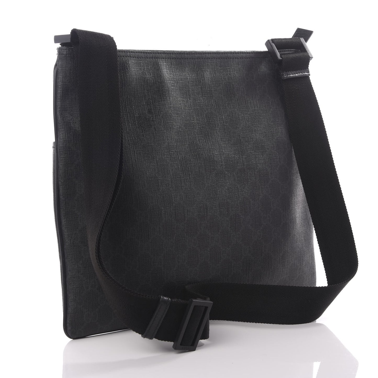 GG Plus Monogram Medium Flat Messenger Bag Black
