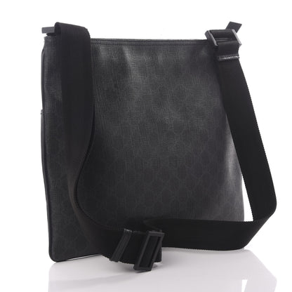 Gucci GG Plus Monogram Medium Flat Messenger Bag Black 2 of 8