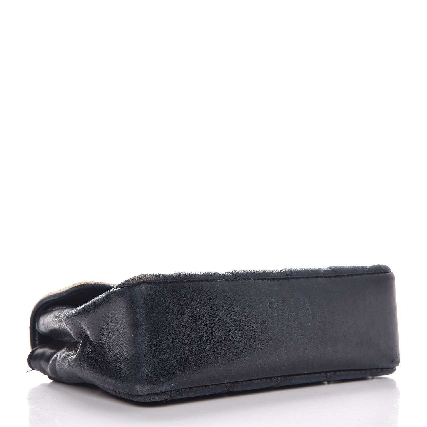 Chanel Lambskin Quilted Bicolor Extra Mini Flap Navy White 4 of 16