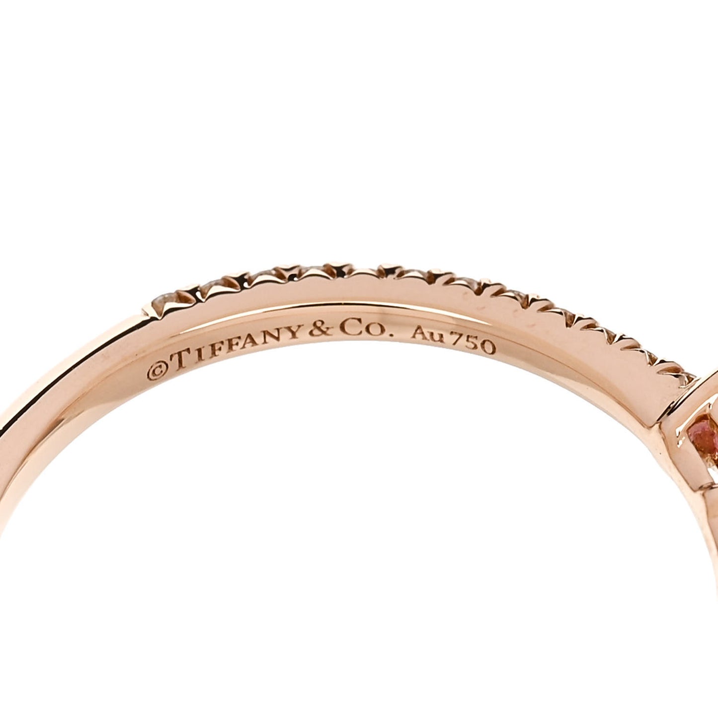 18K Rose Gold Diamond Pink Sapphire Novo Horizon Ring 50 5.5