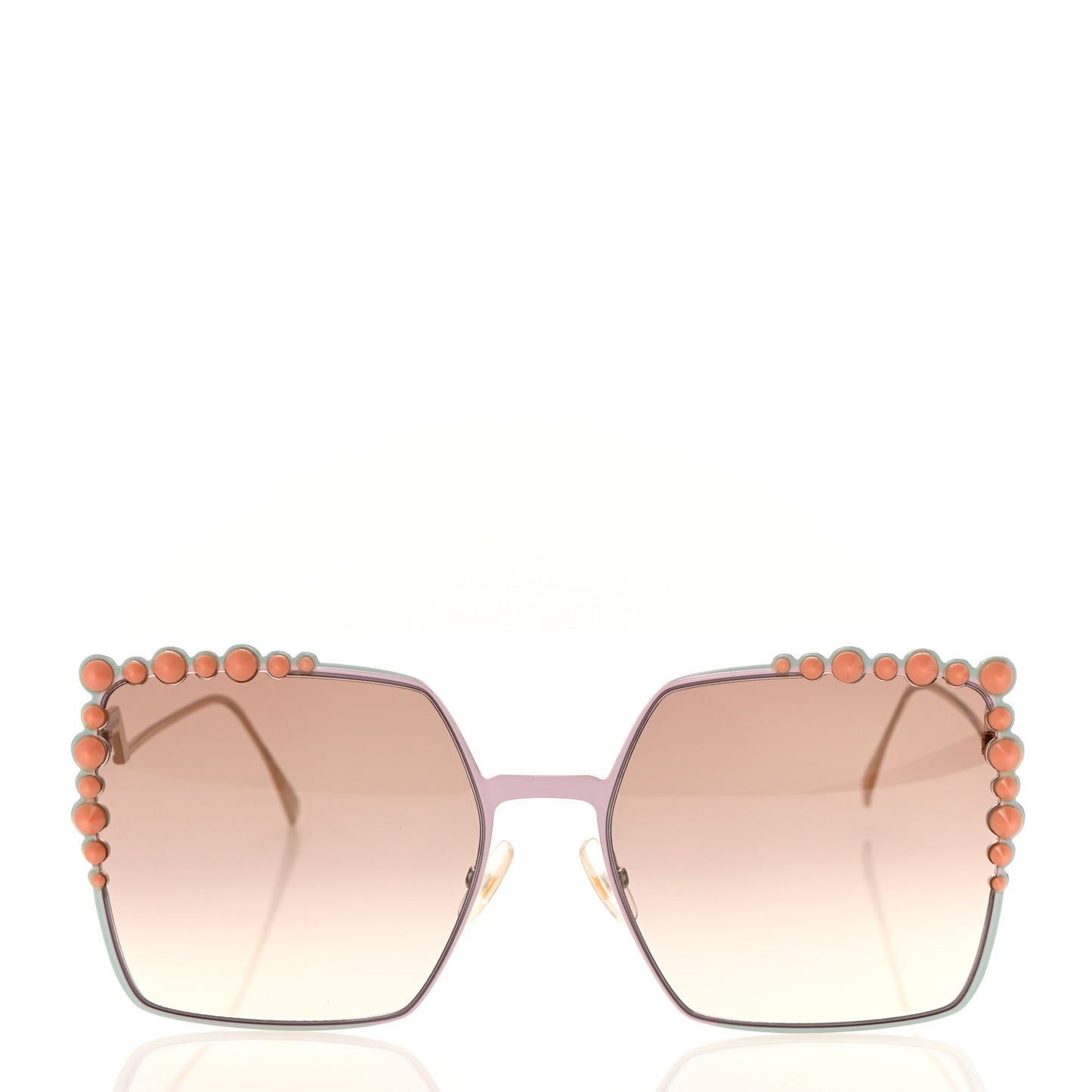 Metal Dots Square Sunglasses FF 0259/S Gold