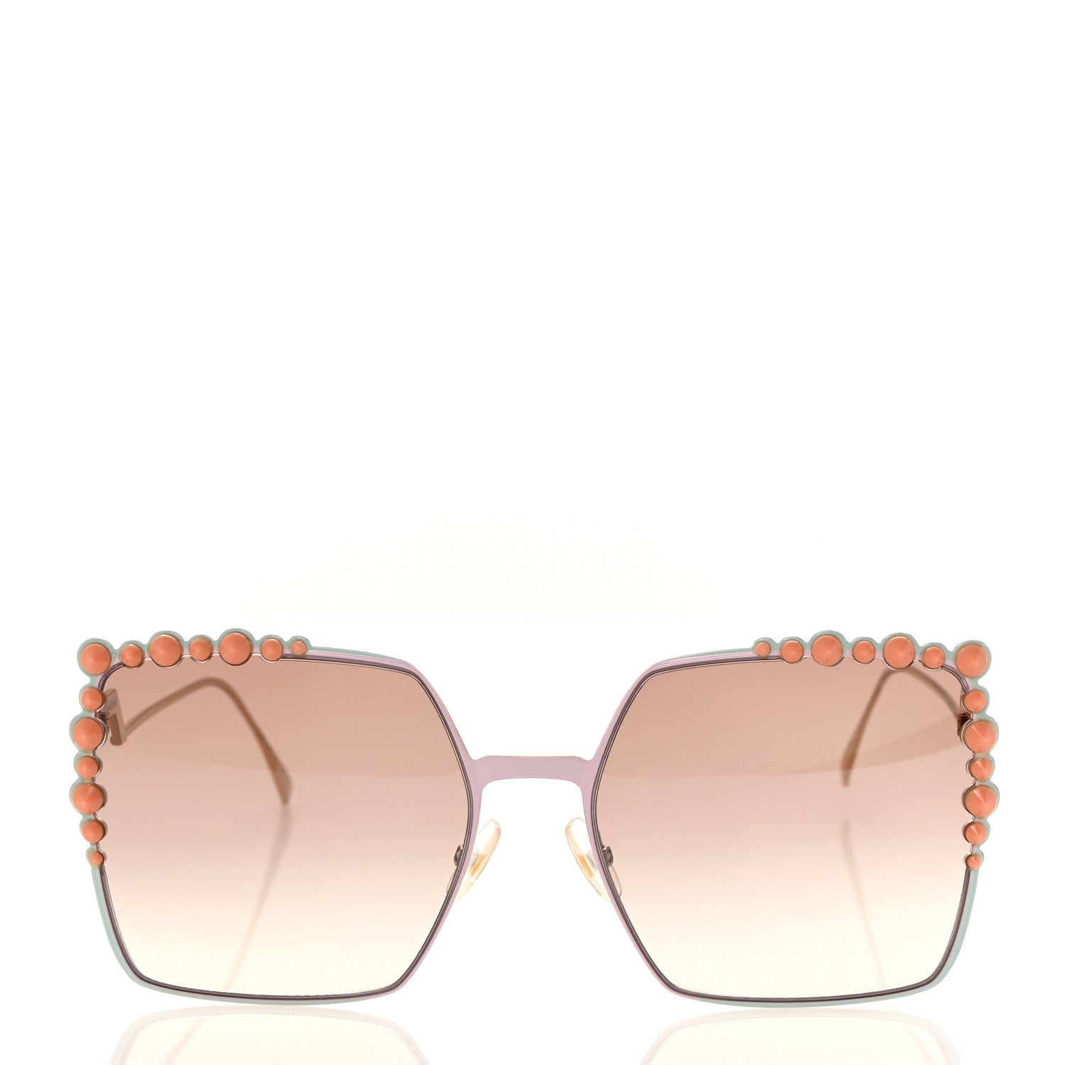 Fendi Metal Dots Square Sunglasses FF 0259/S Gold 2 of 8
